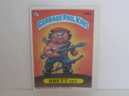 156b BRETT Vet 1986 Topps Garbage Pail Kids Card